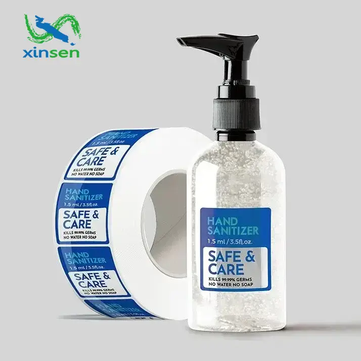 Wasserfeste Etiketten für Händedesinfektionsmittel