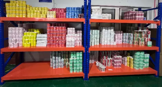 Warehouse workers using shipping labels for package sorting and identification