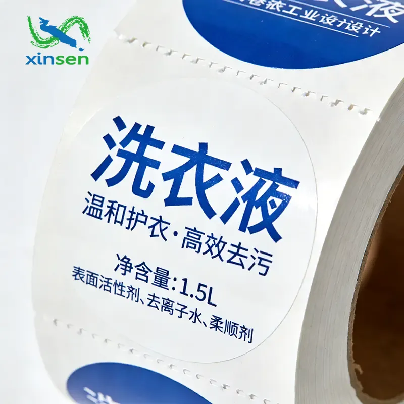 Wasserdichtes Etikett für Waschmittel